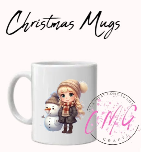 Christmas Mugs- Snowman