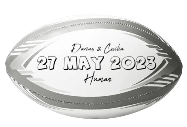 Personalised Rugby ball- small – CMG Crafts