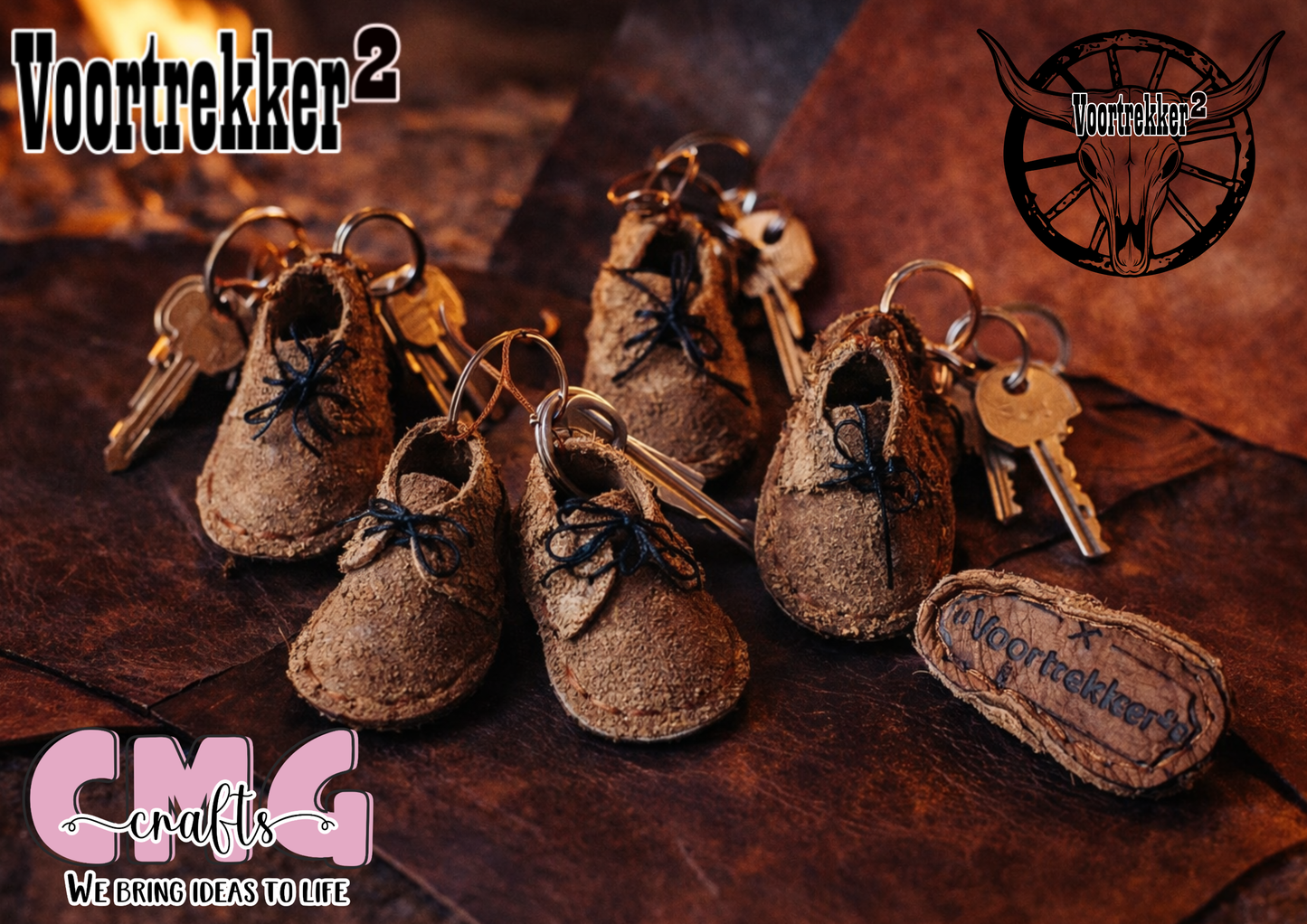 Handmade Genuine Leather Mini Vellie Keyring